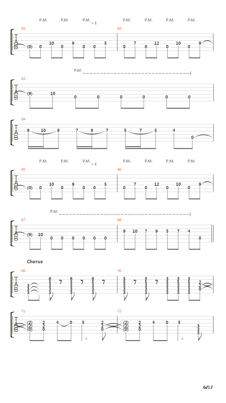 Suffocating Under Words Of Sorrow吉他谱