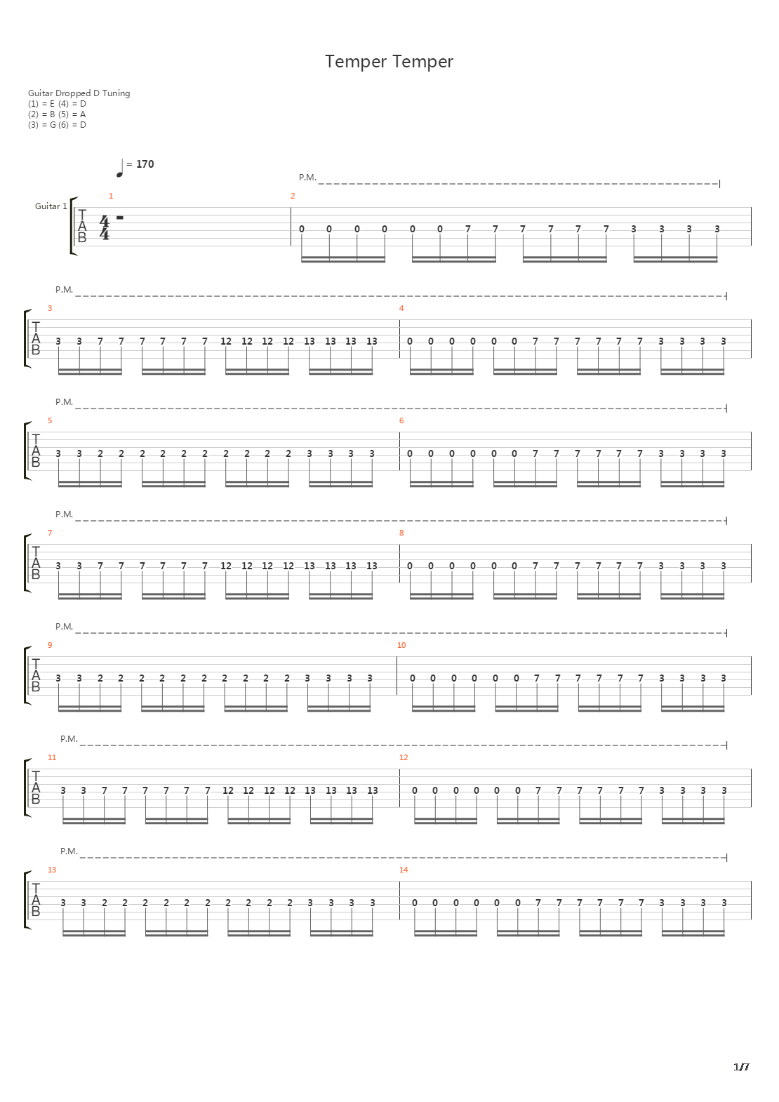 Temper Temper吉他谱
