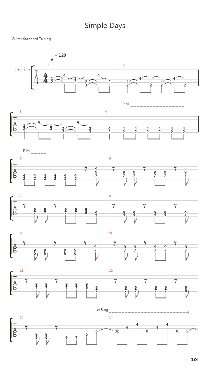 Simple Days吉他谱