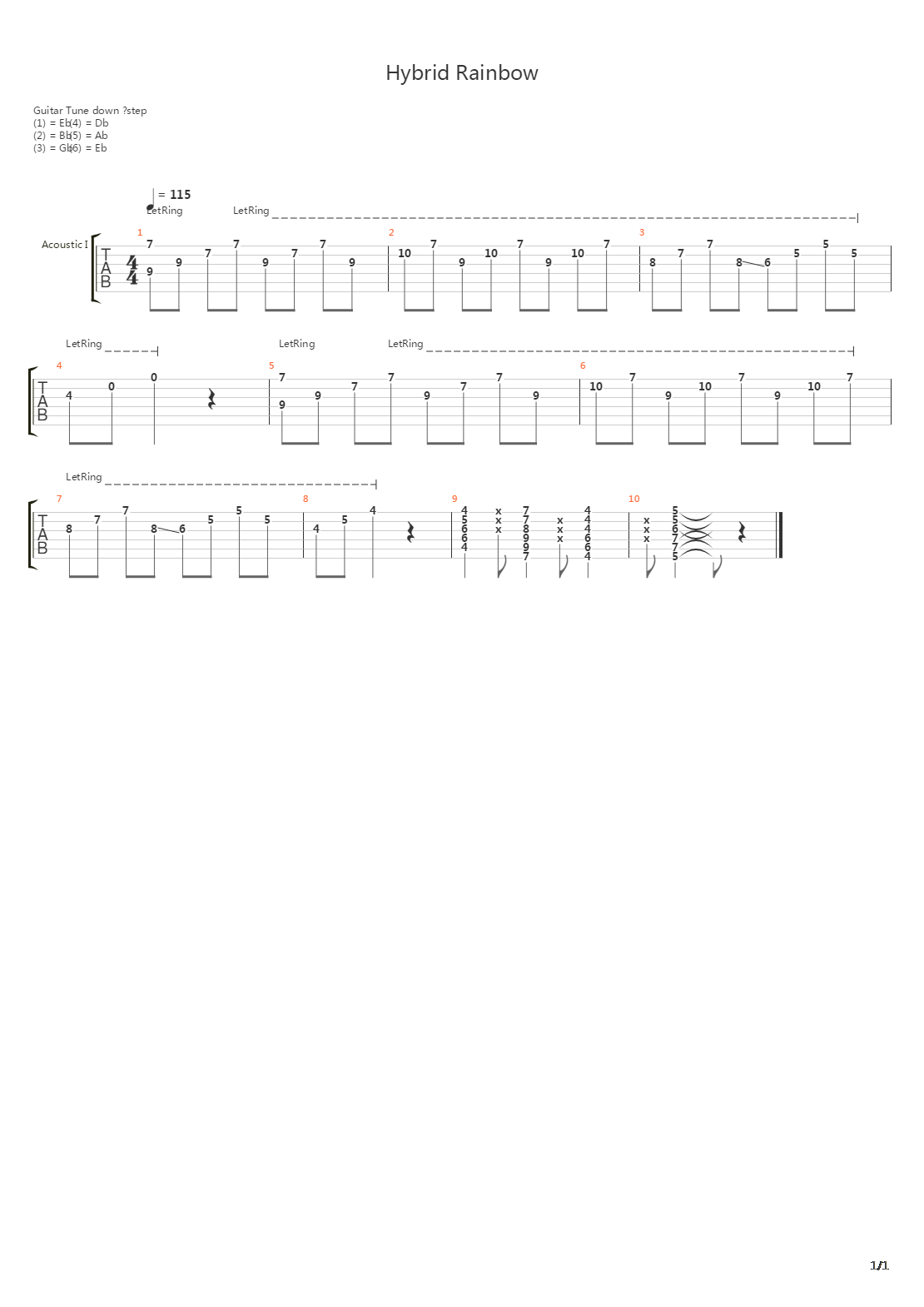 Hybrid Rainbow吉他谱