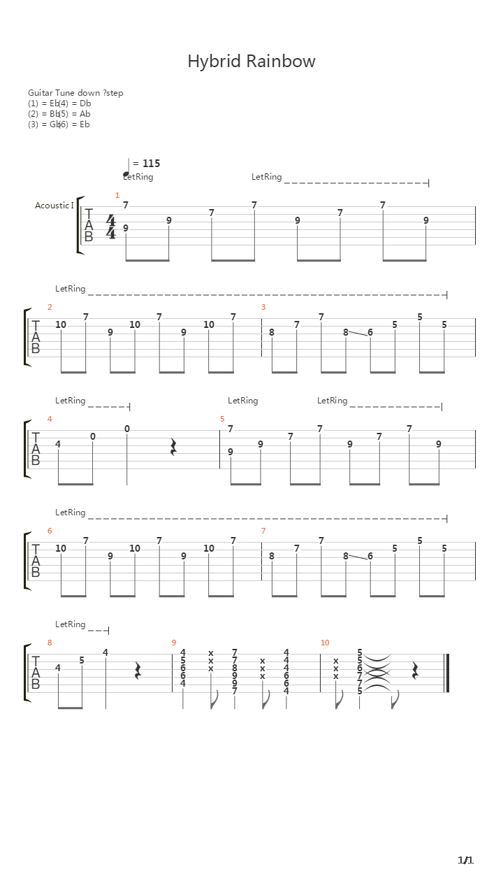 Hybrid Rainbow吉他谱