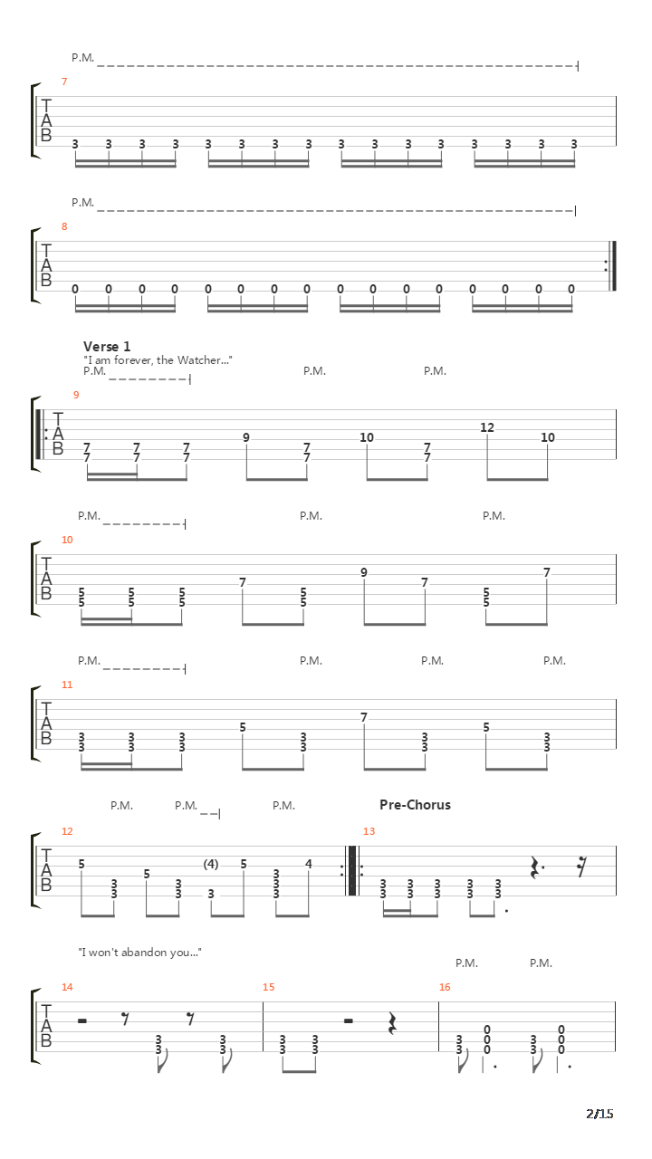 The Watcher吉他谱