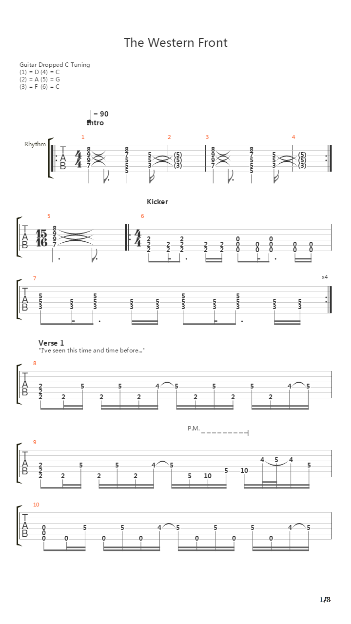 The Westarn Front吉他谱