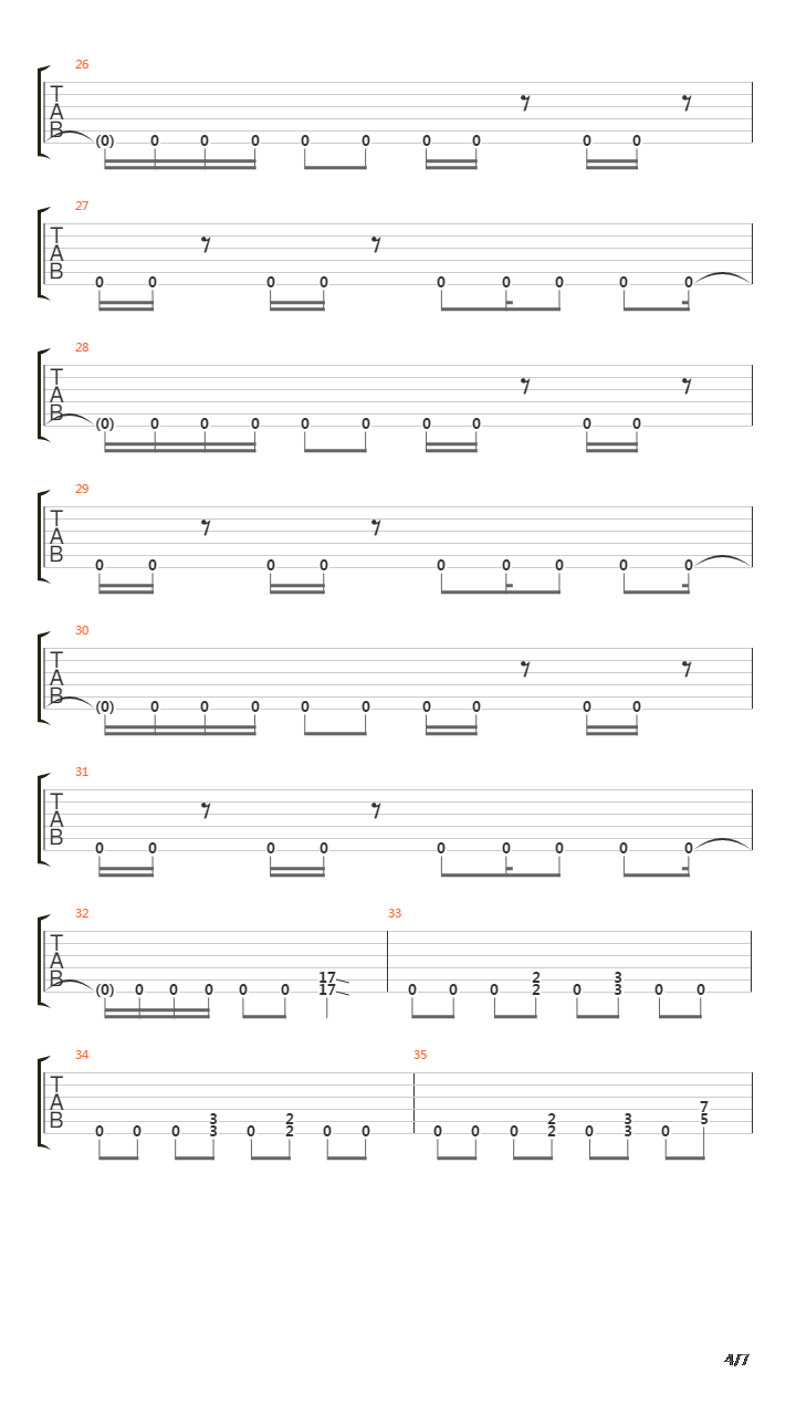 Twelfth Stroke Of Midnight吉他谱