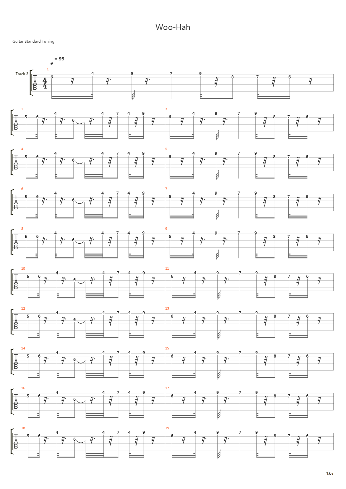Woo Hah Got You All In Check吉他谱