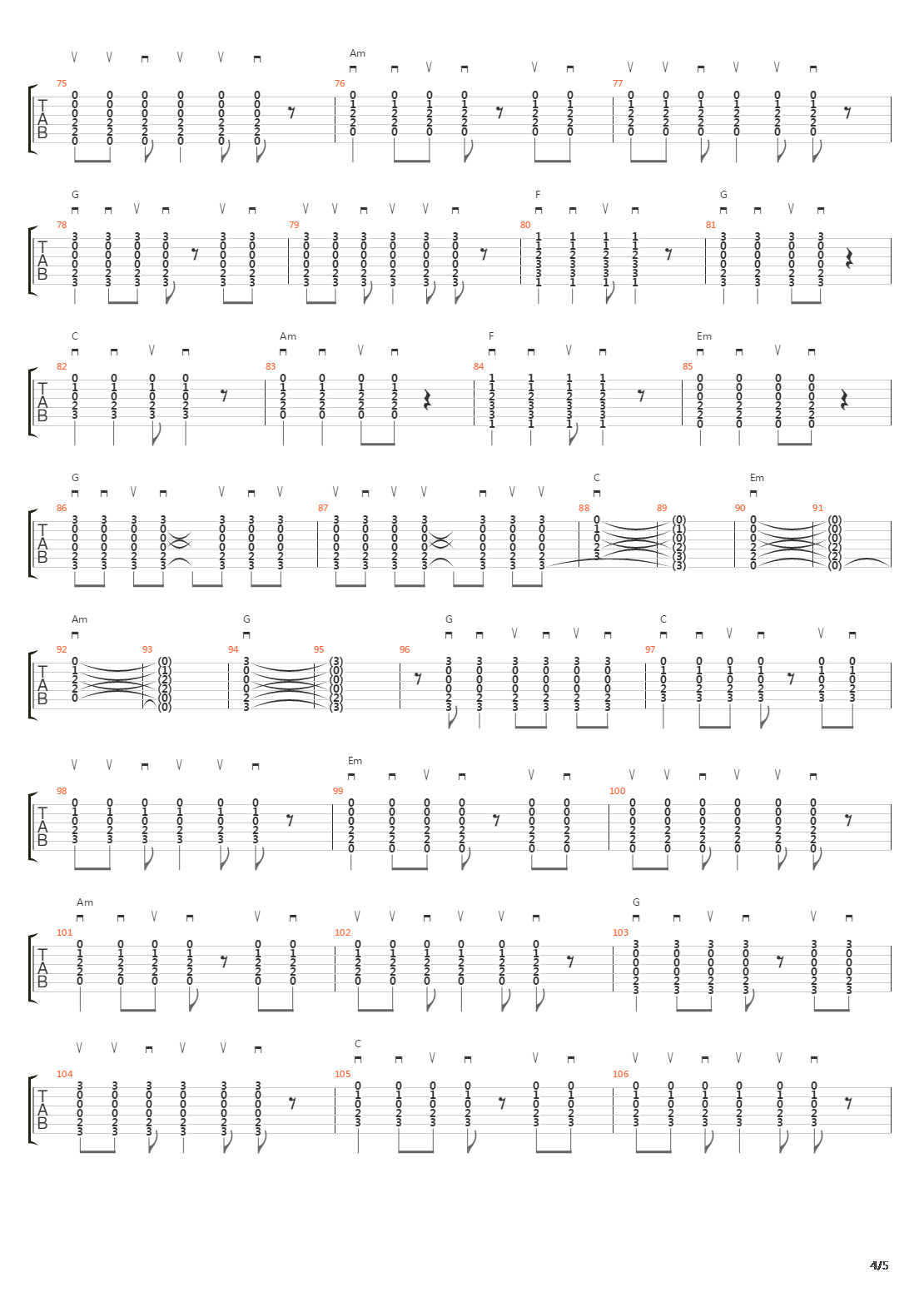 Runaway Train吉他谱