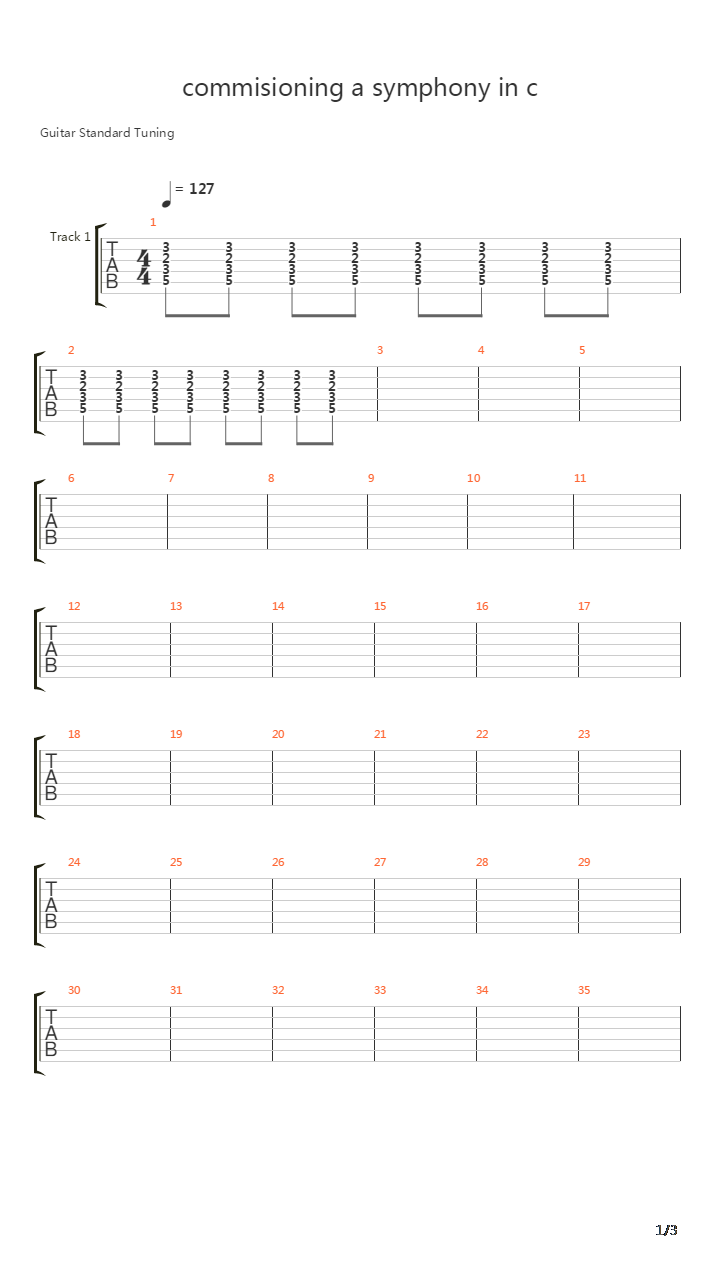 Commissioning A Symphony In C吉他谱