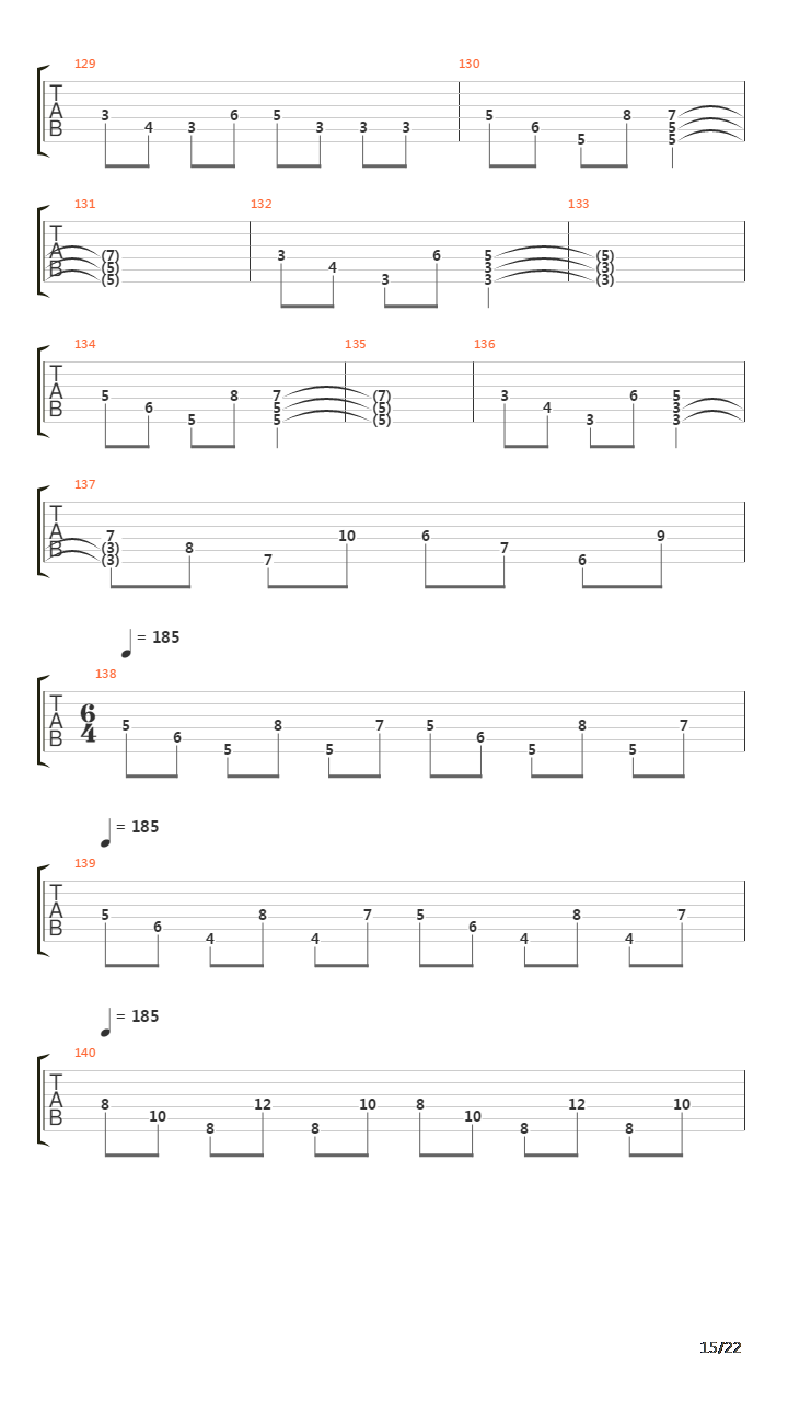 March Of The Puritan吉他谱