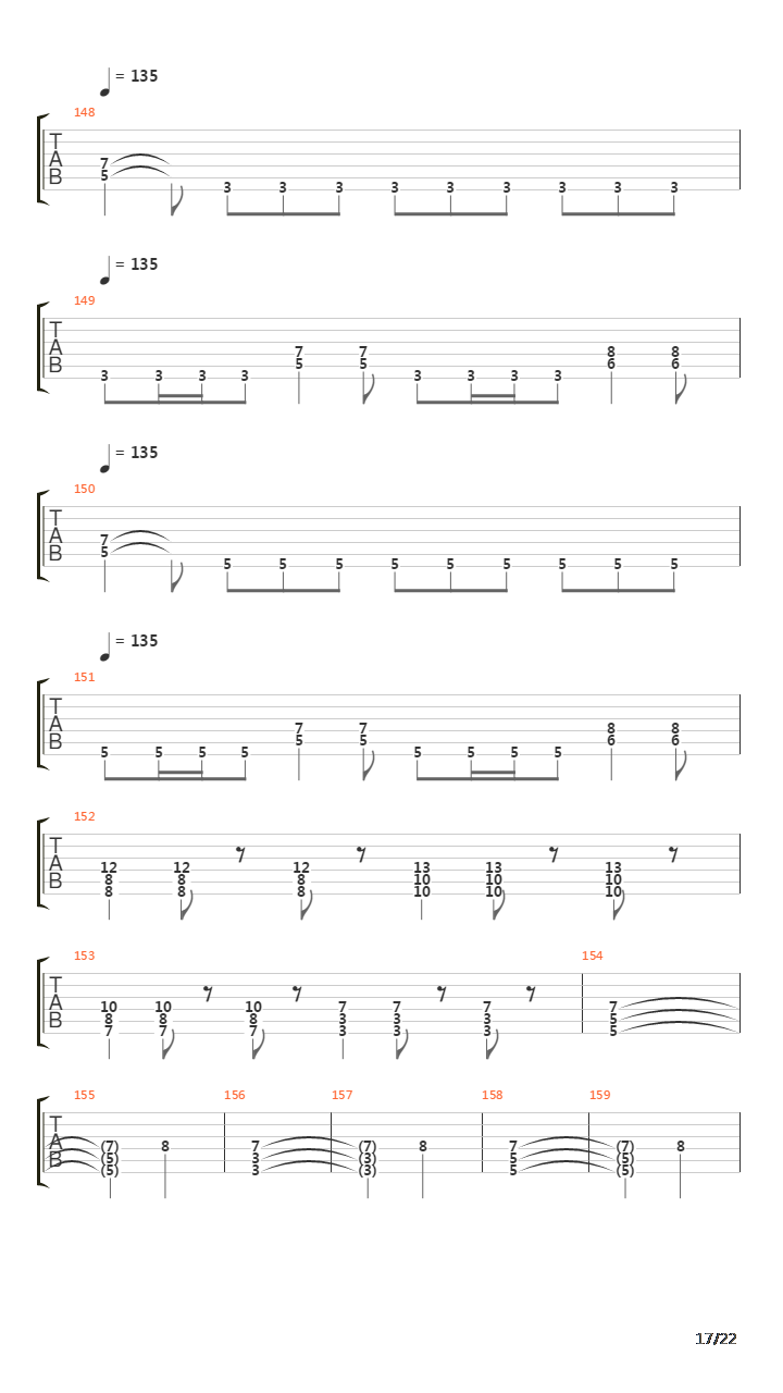 March Of The Puritan吉他谱