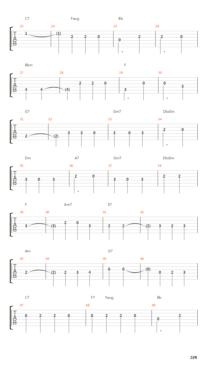 Ménilmontant吉他谱