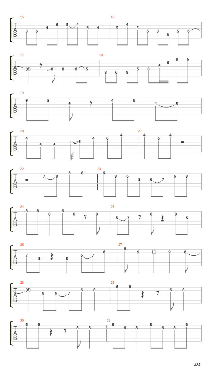 Breakfast Feud (Solo)吉他谱