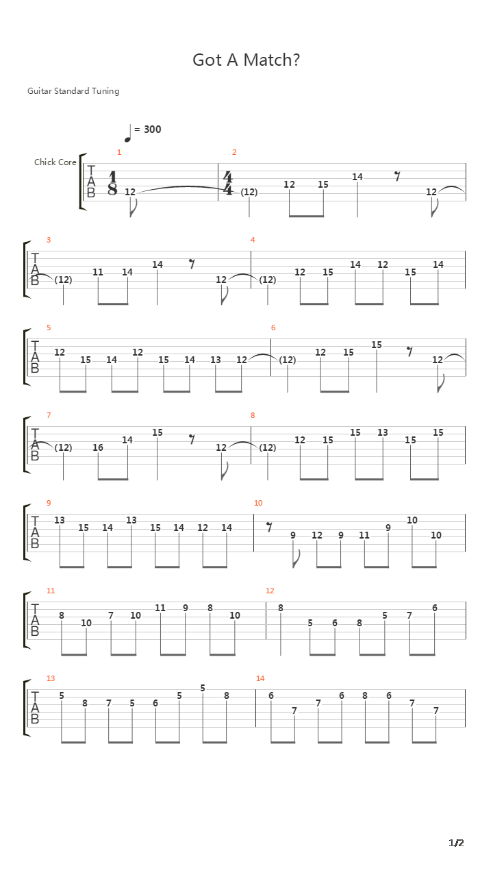 Got A Match吉他谱