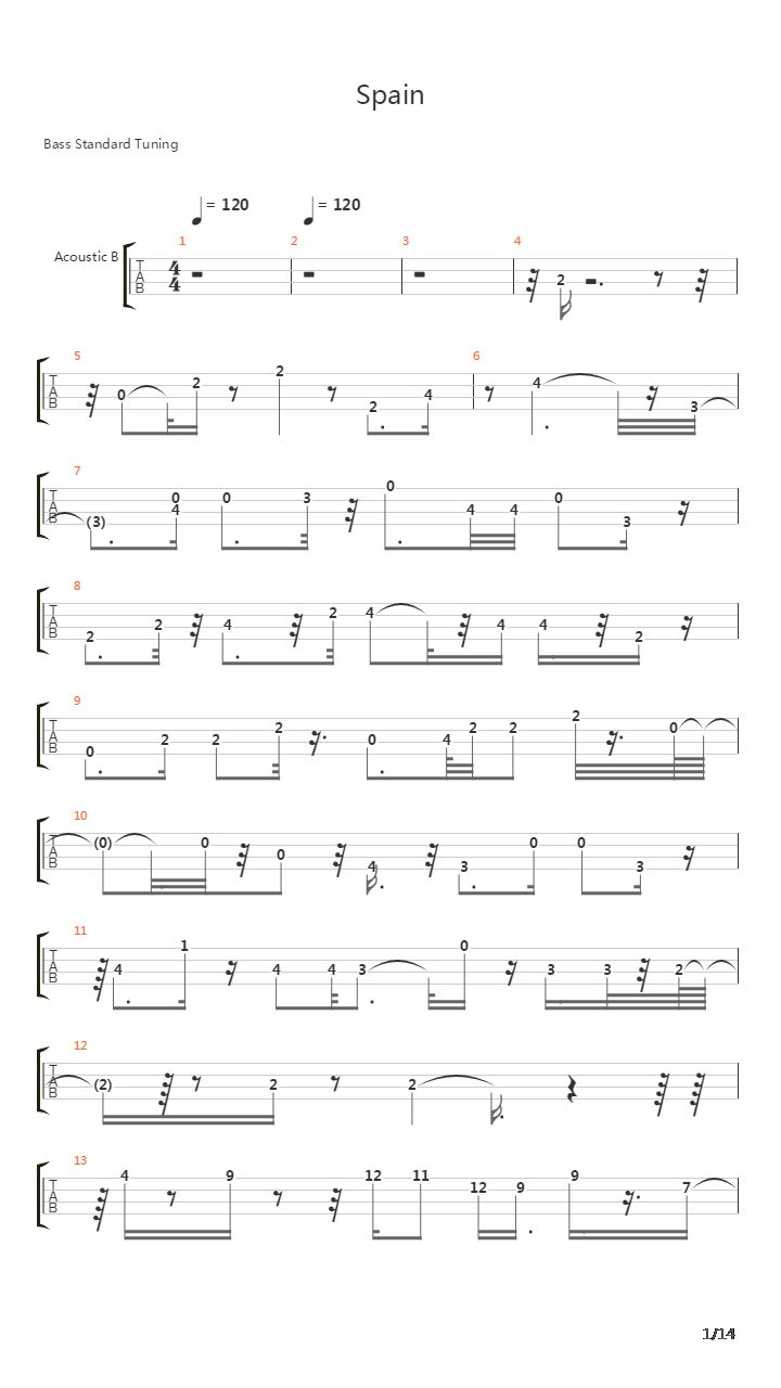 Spain, Chick Corea (Completa)吉他谱