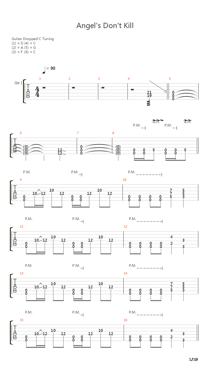 Angels Don't Kill吉他谱