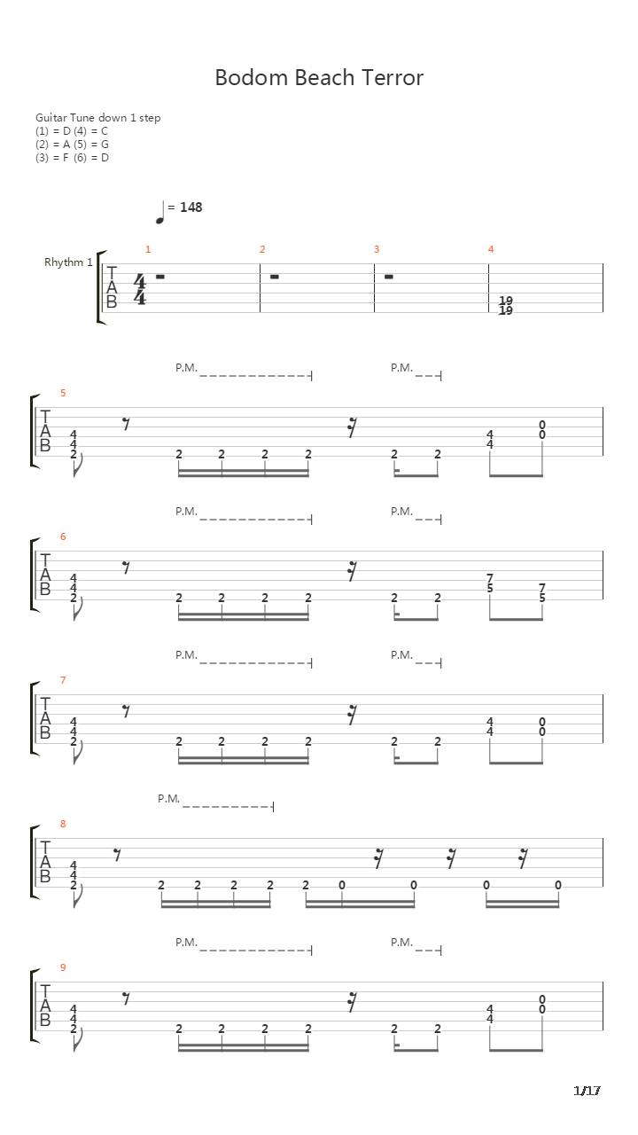 Bodom Beach Terror吉他谱
