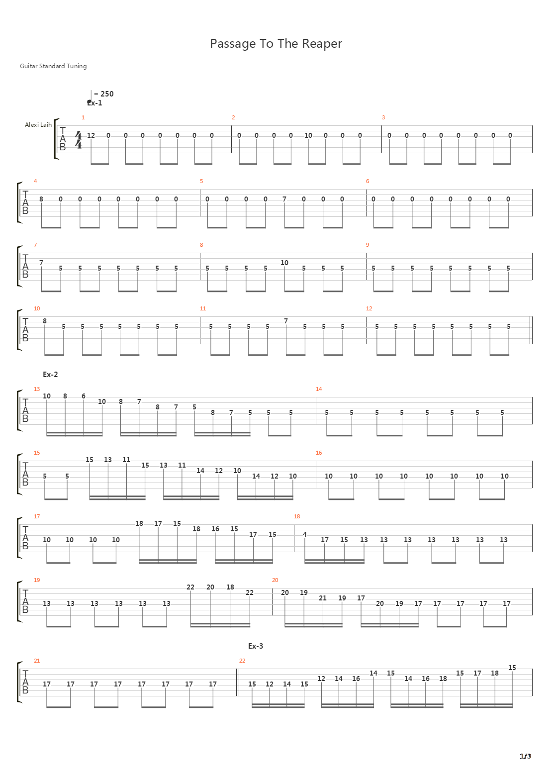 Passage To The Reaper吉他谱