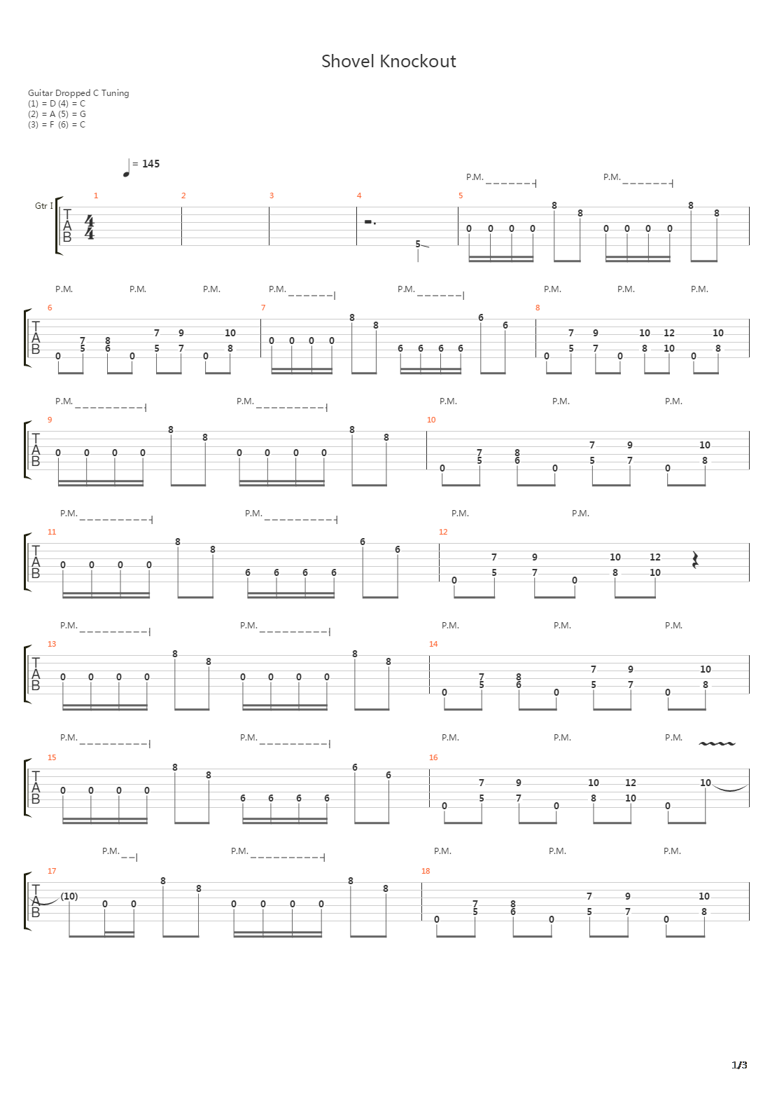 Shovel Knockout吉他谱