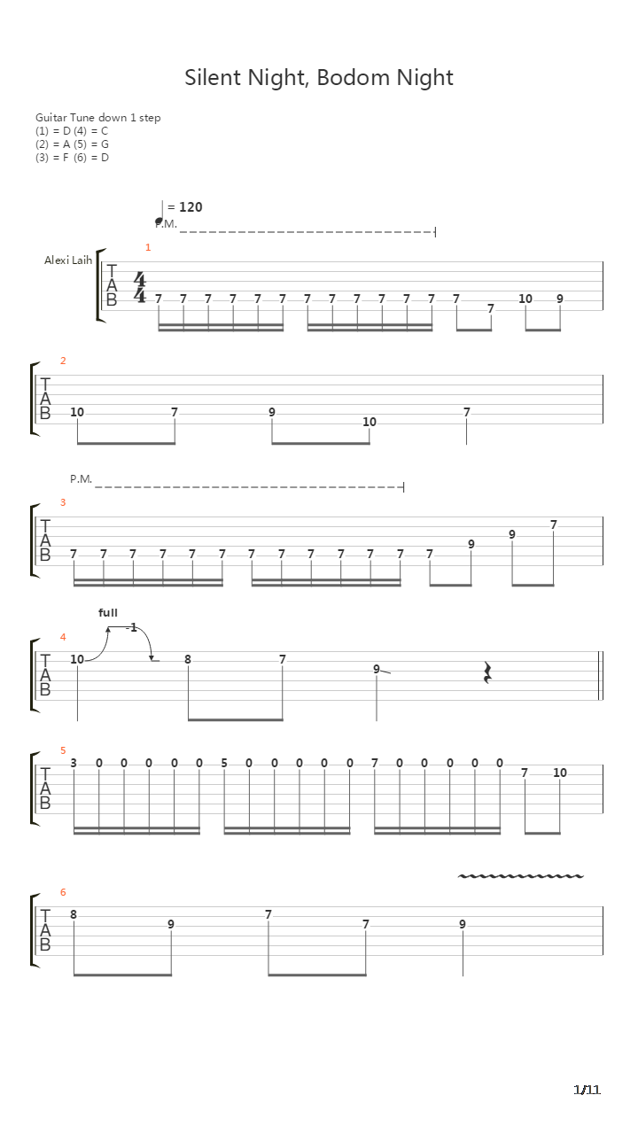 Silent Night Bodom Night吉他谱