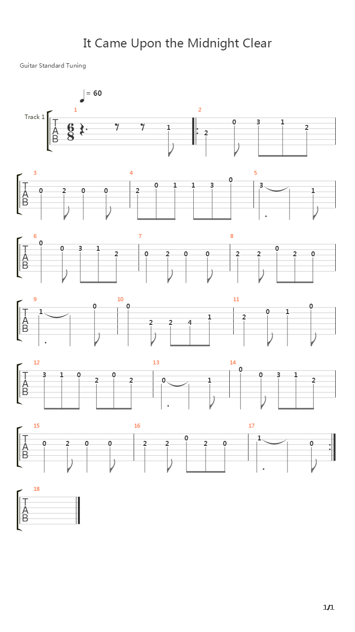 It Came Upon The Midnight Clear吉他谱