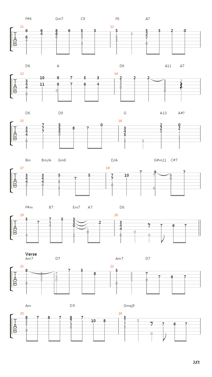 The Christmas Song (Chestnuts Roasting On An Open Fire)吉他谱