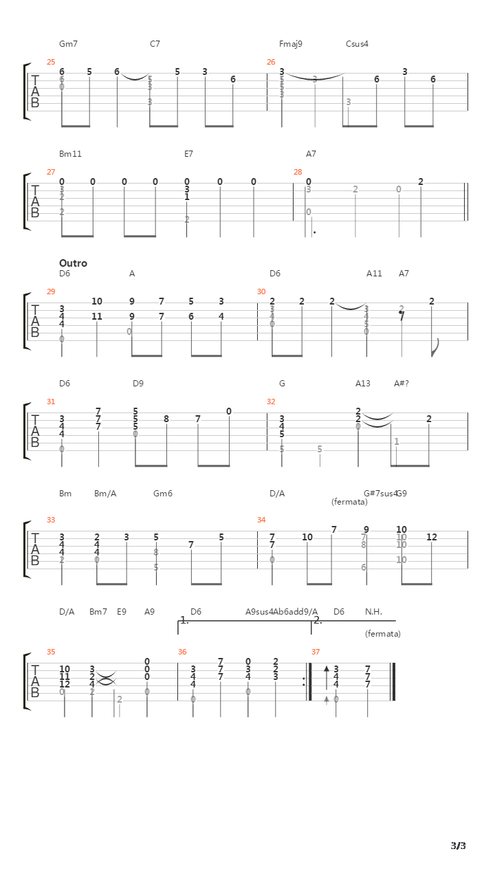 The Christmas Song (Chestnuts Roasting On An Open Fire)吉他谱