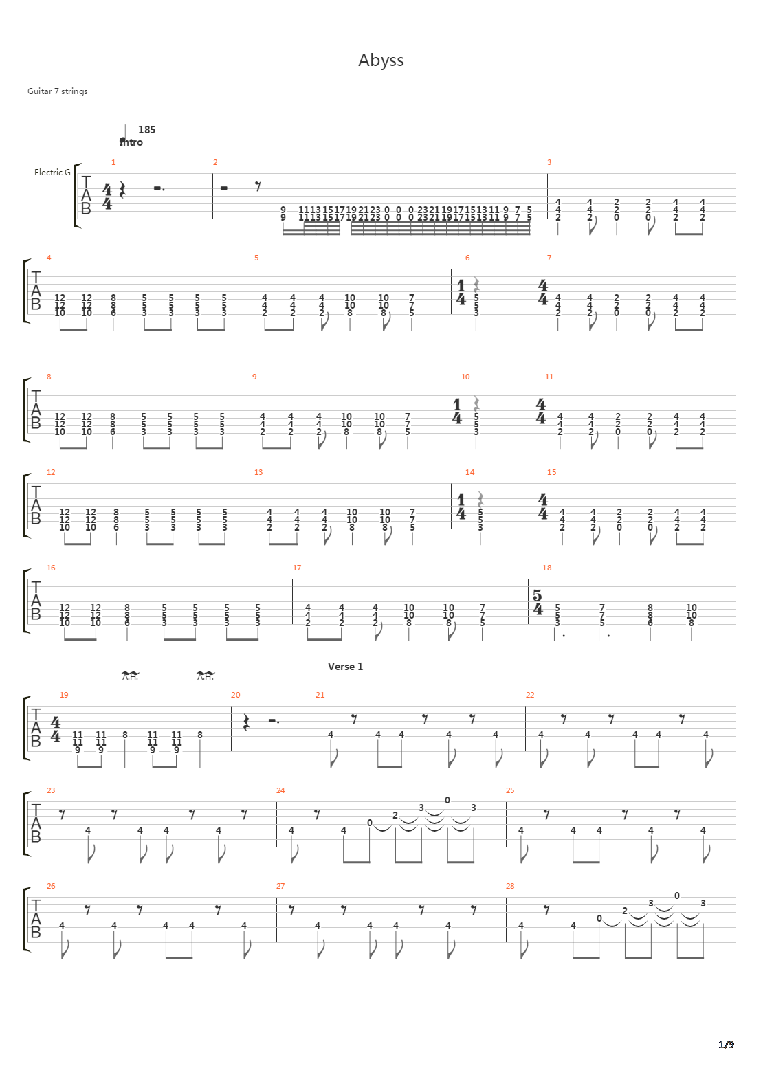 Abyss吉他谱