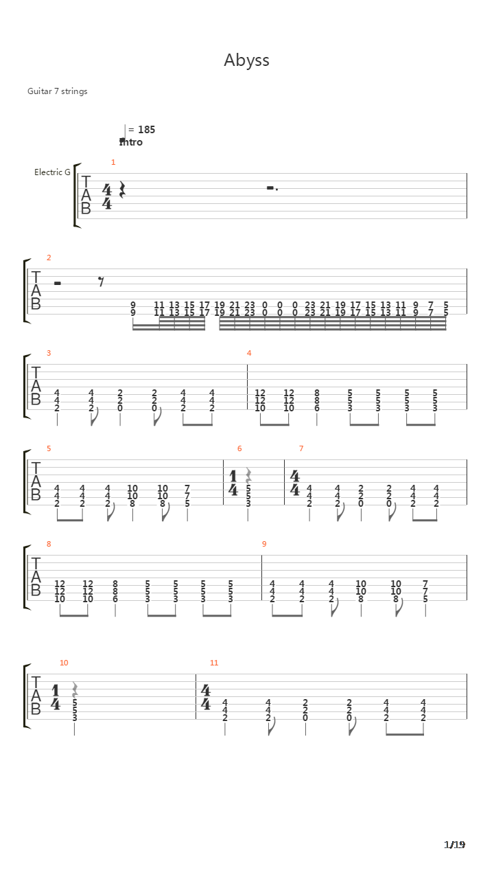 Abyss吉他谱