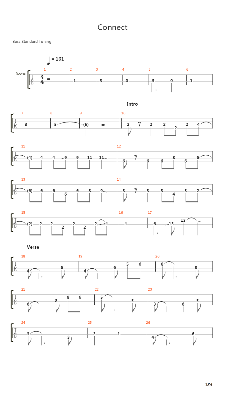 Connect吉他谱