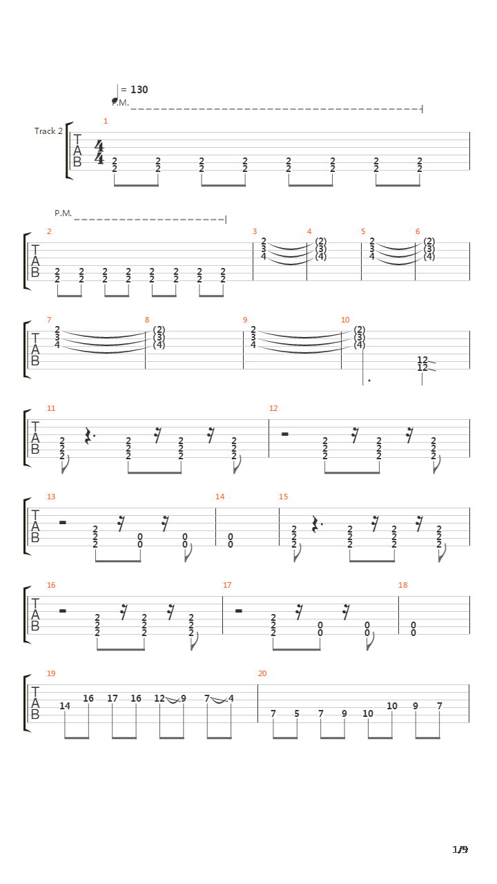 Song For The Bronken吉他谱