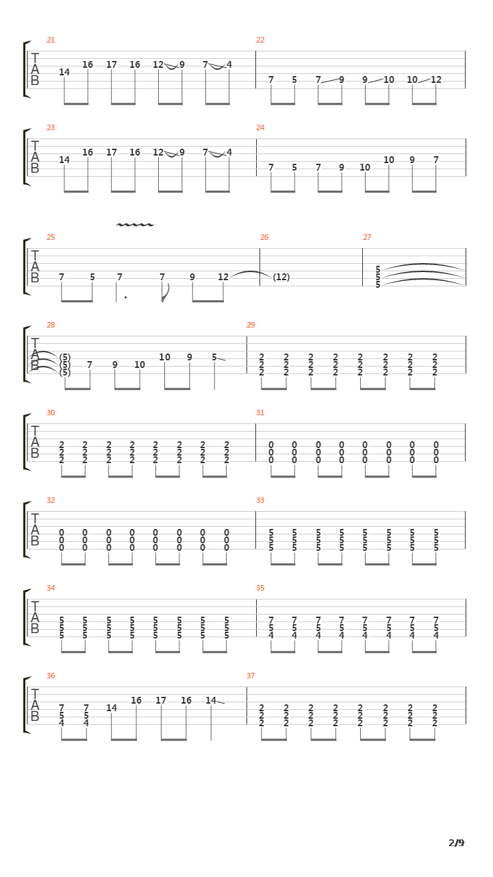 Song For The Bronken吉他谱