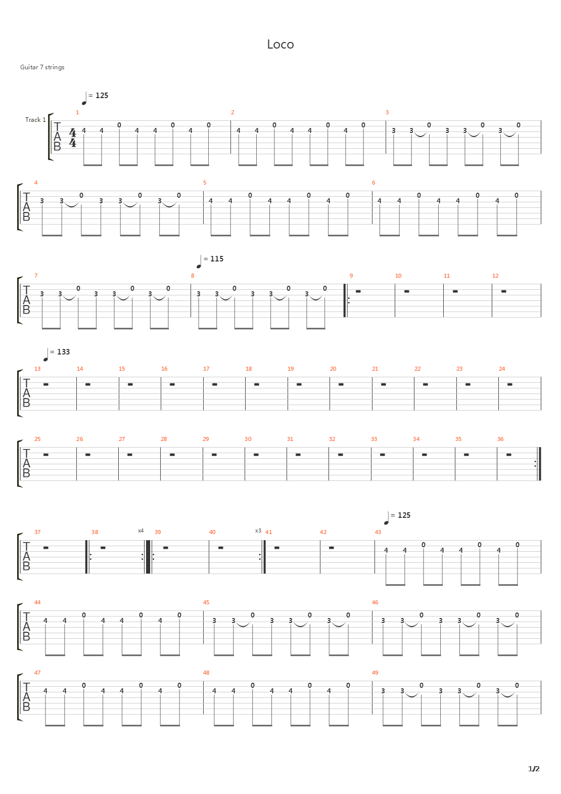 Loco吉他谱