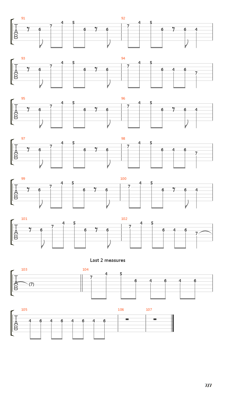 Far吉他谱