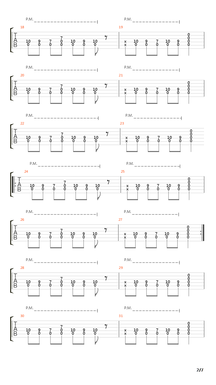 The Running吉他谱