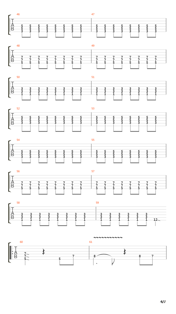 The Running吉他谱