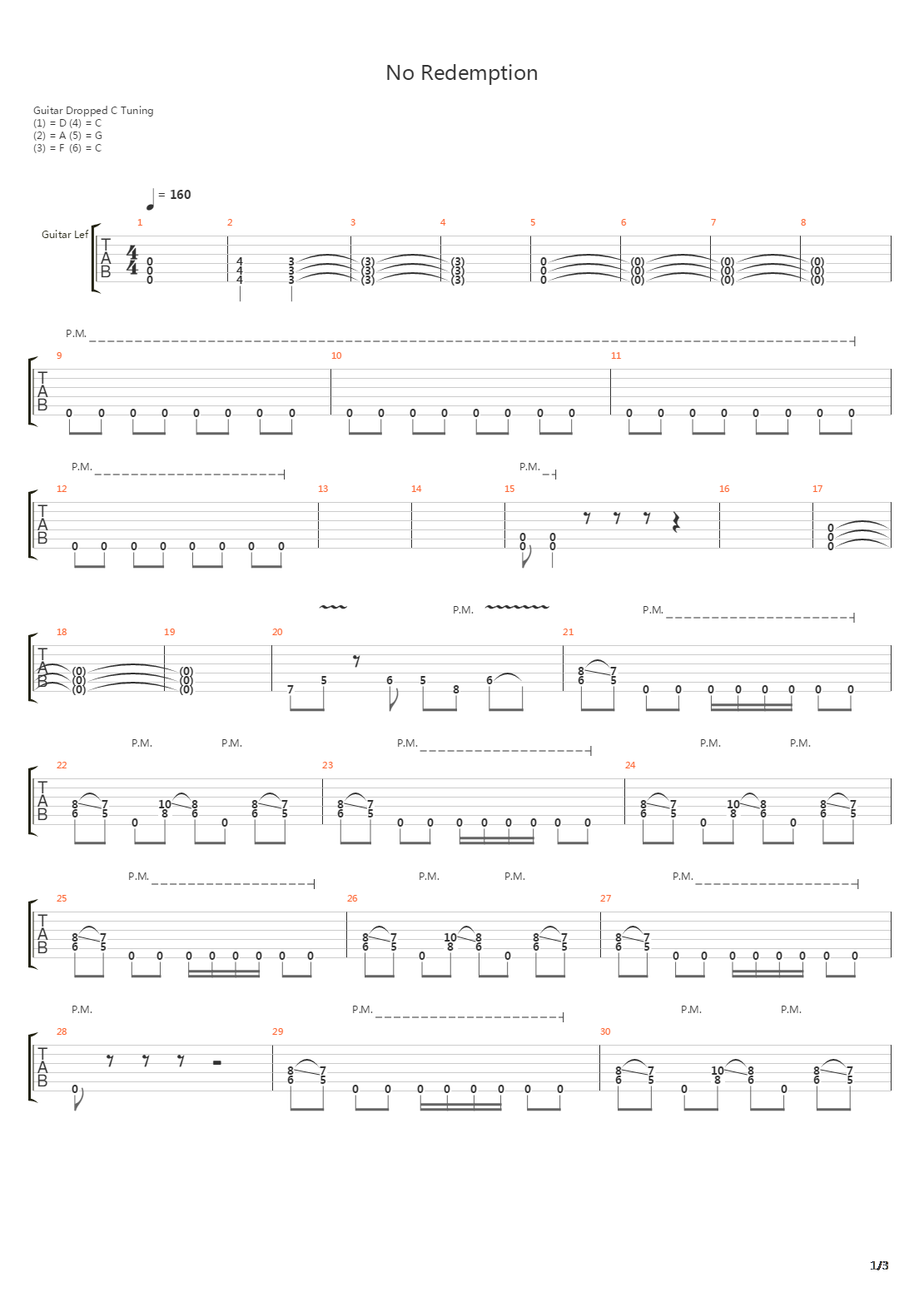 No Redemption (By Aloxpl)吉他谱