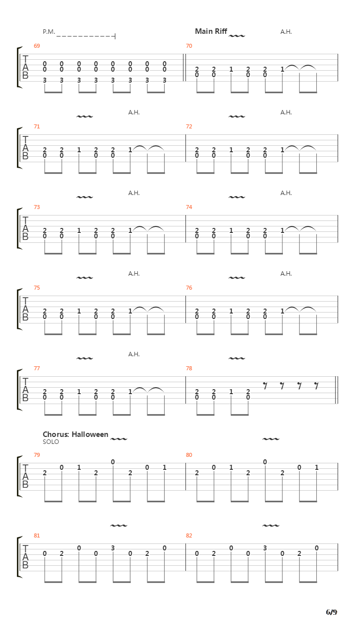 Halloween 2吉他谱