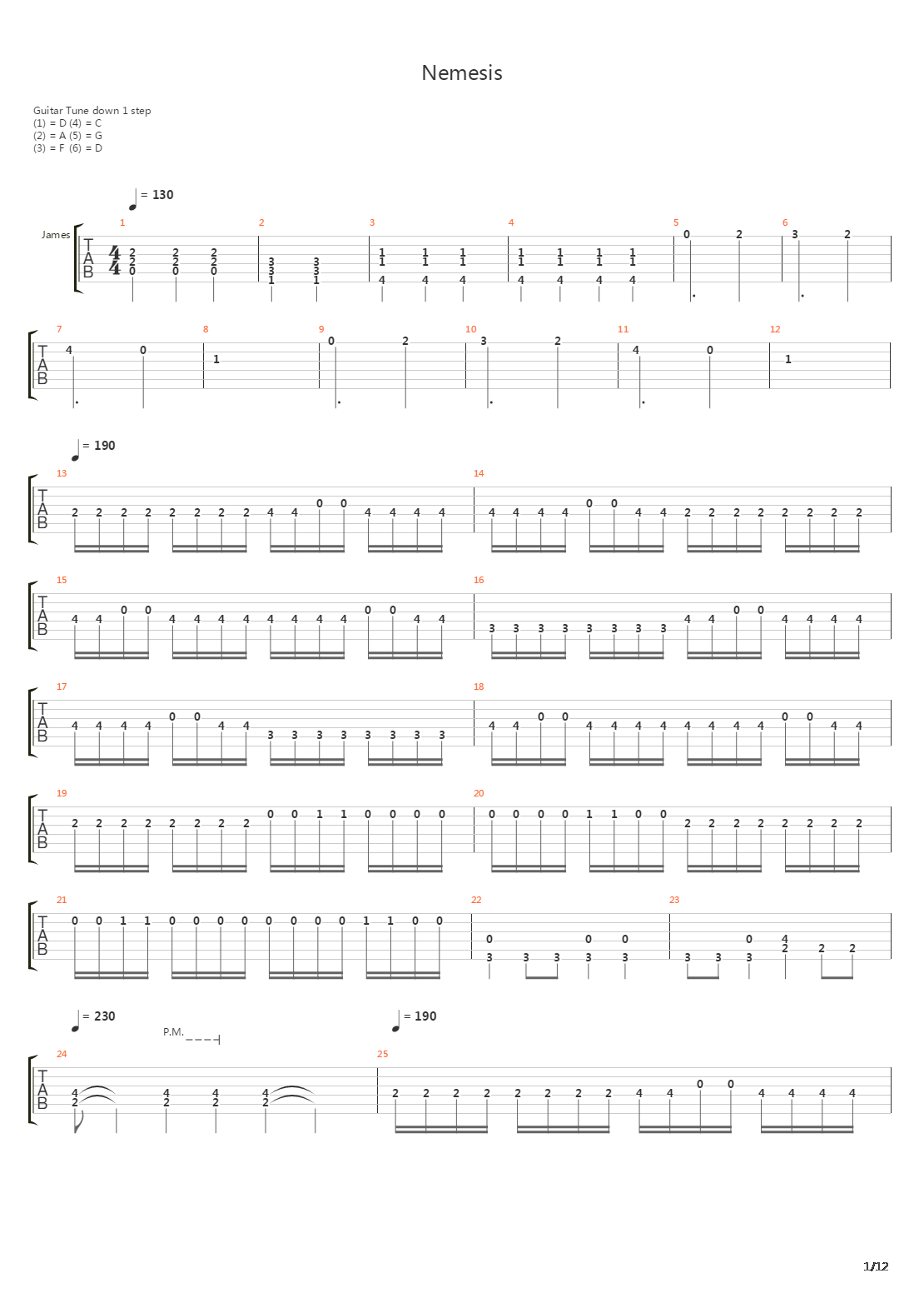 Nemesis吉他谱