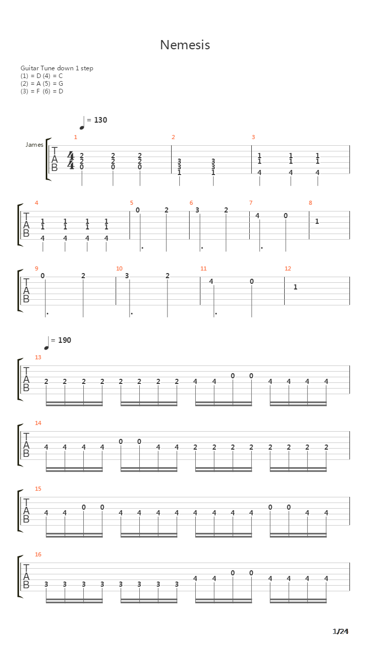 Nemesis吉他谱