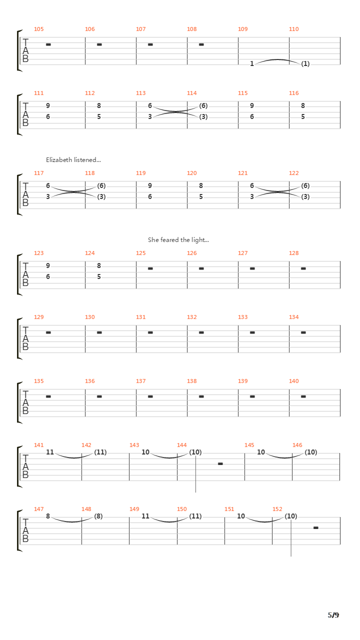 Thirteen Autumns And A Widow吉他谱