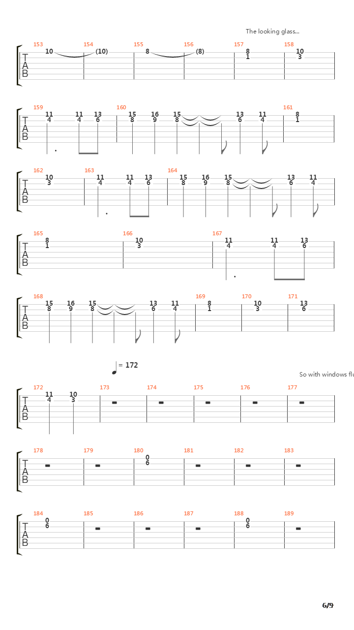 Thirteen Autumns And A Widow吉他谱