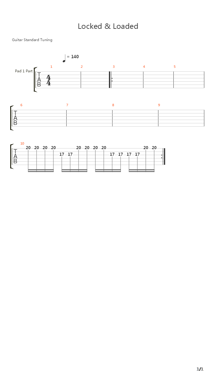 魂斗罗(Contra) - Locked and Loaded吉他谱