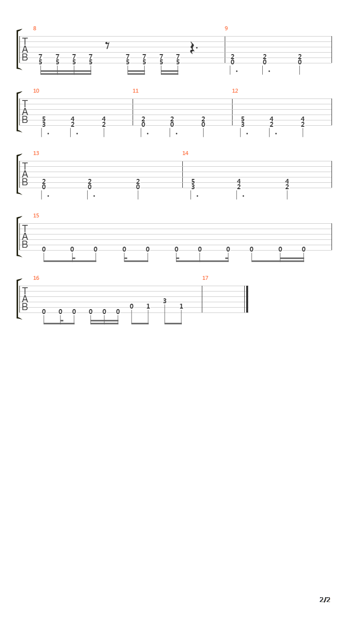 Mf2 (Intro)吉他谱