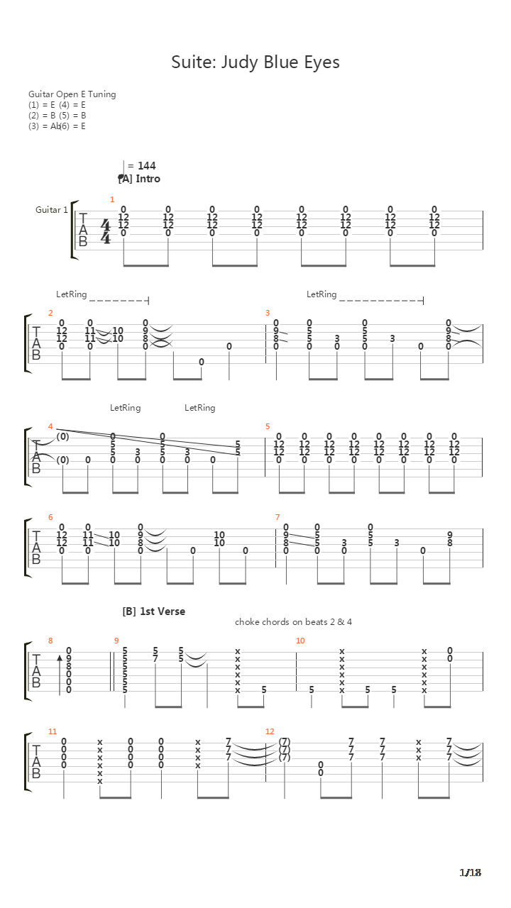 Suite  Judy Blue Eyes吉他谱