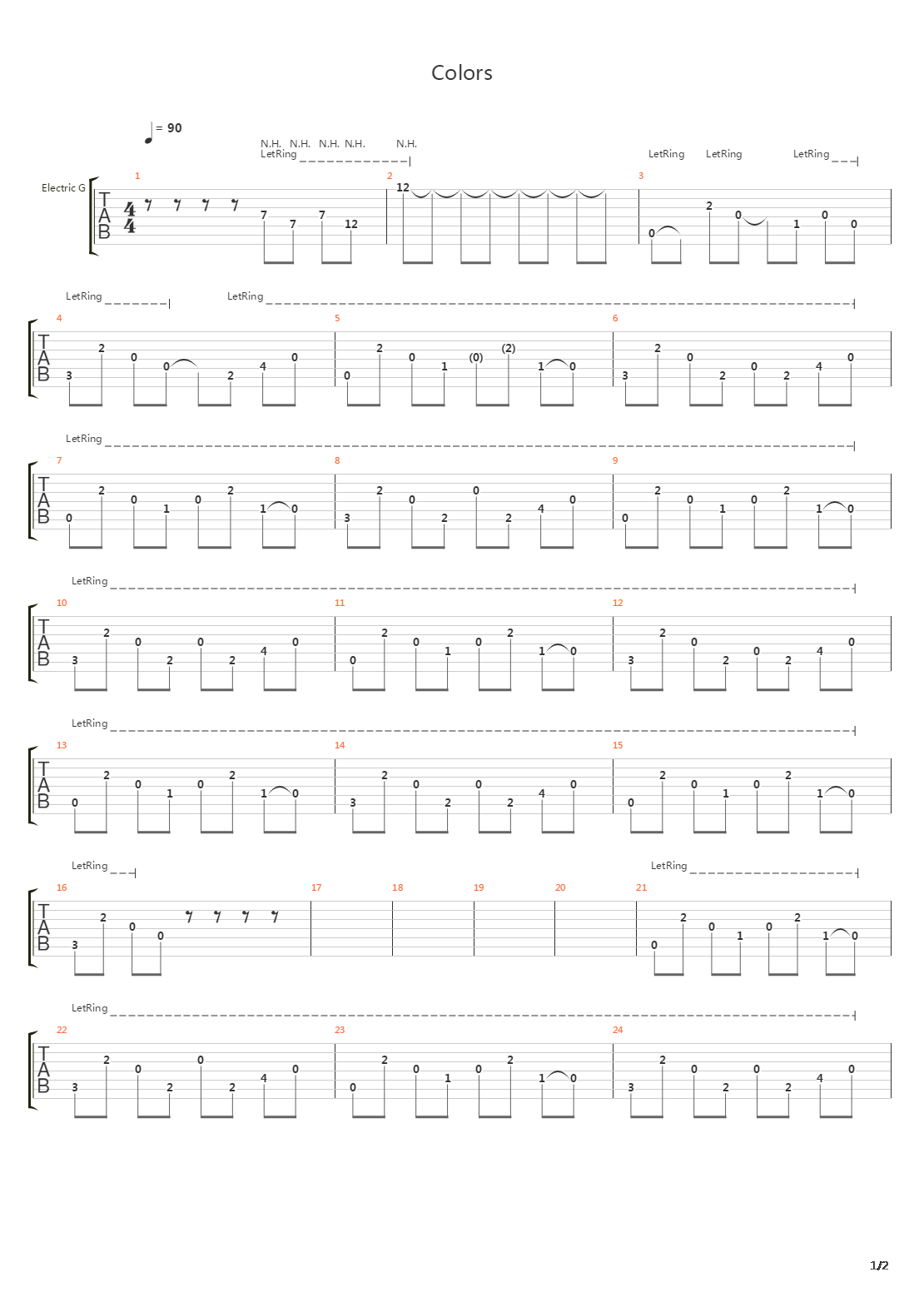 Colors (V.2)吉他谱