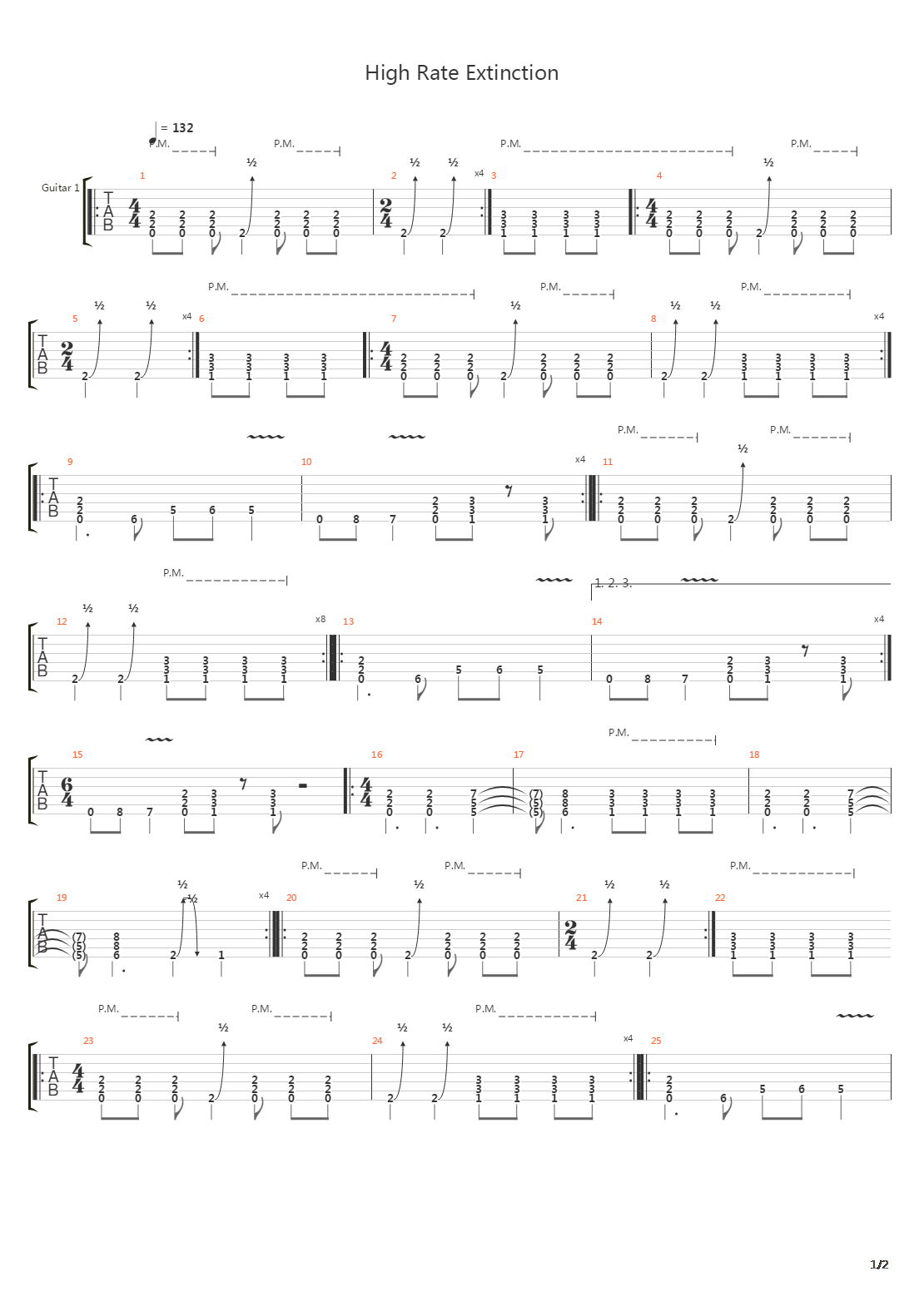 High Rate Extinction吉他谱