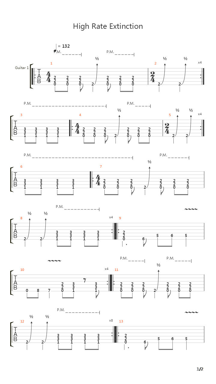 High Rate Extinction吉他谱