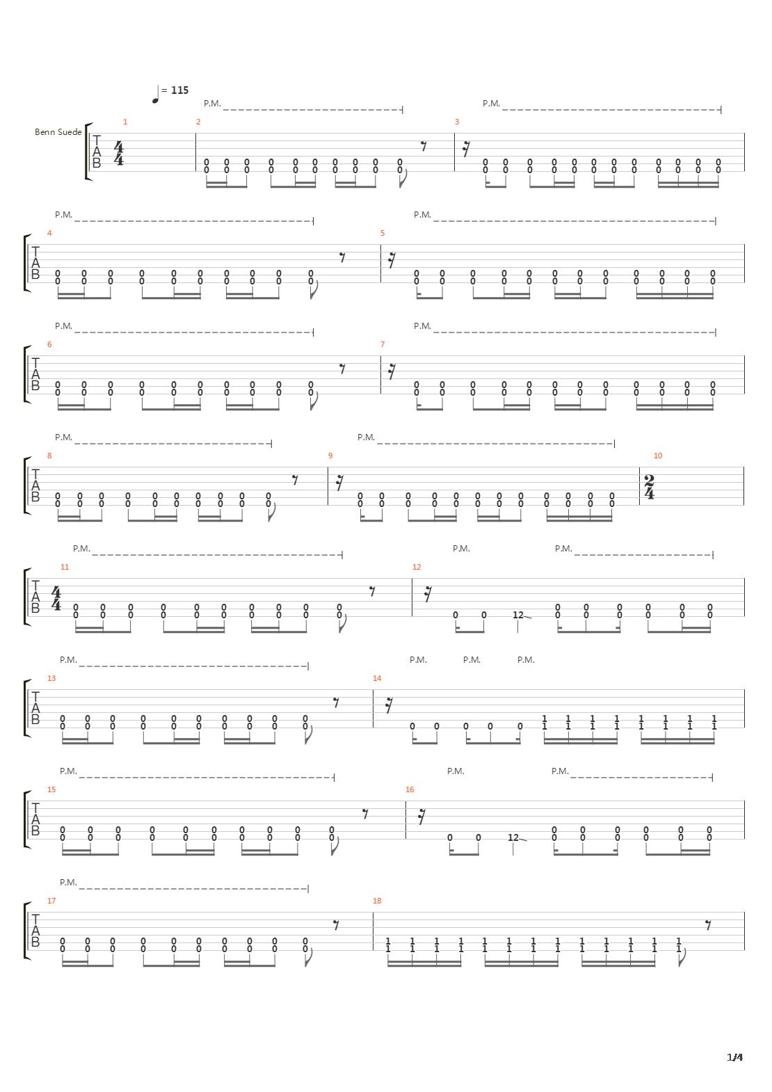 Mnstr吉他谱