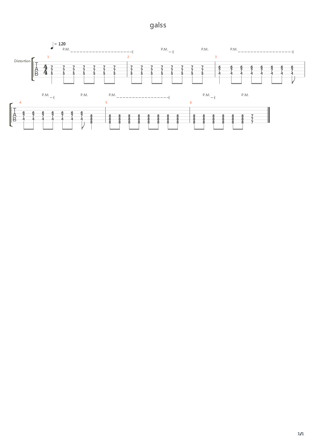 The Glass Elevator (Walls)吉他谱