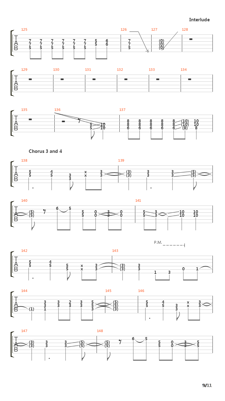In The Lead吉他谱