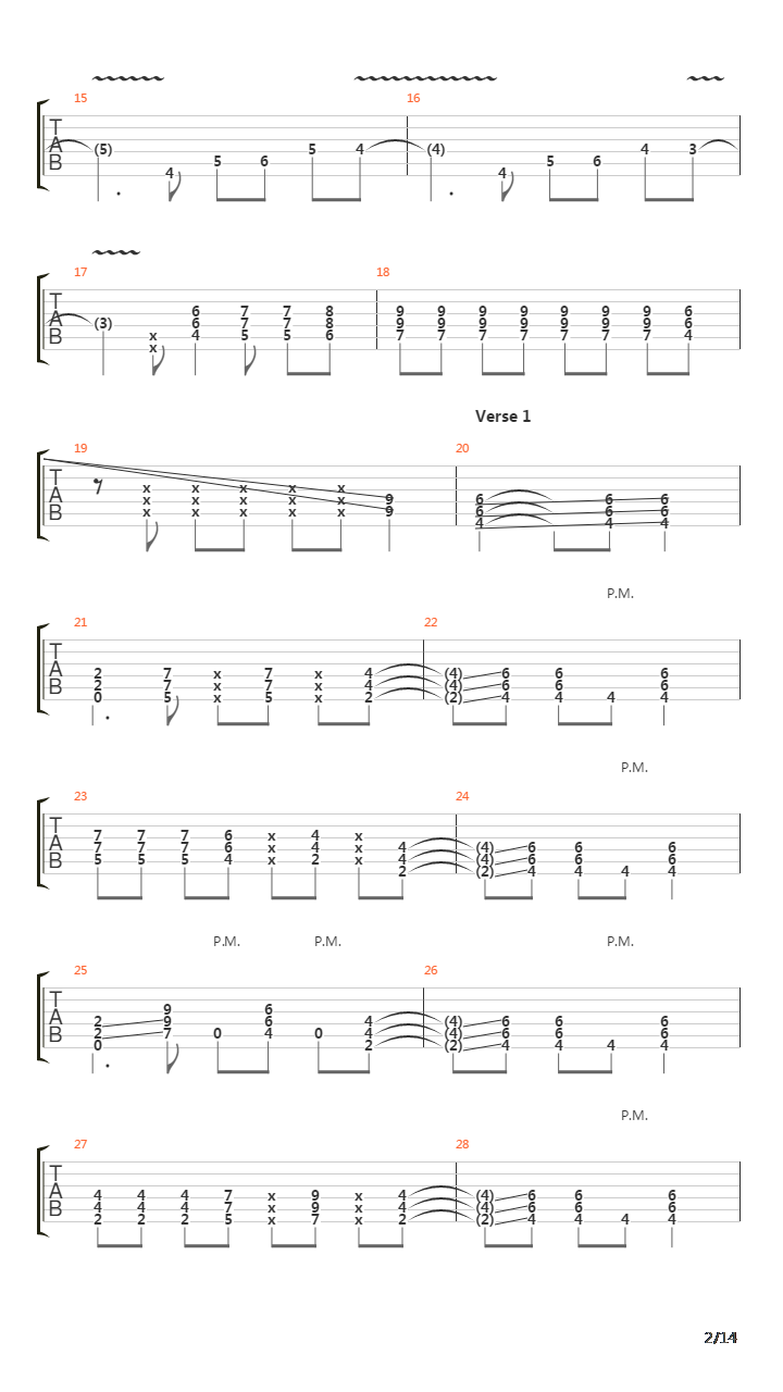 Seven Rings In Hand吉他谱